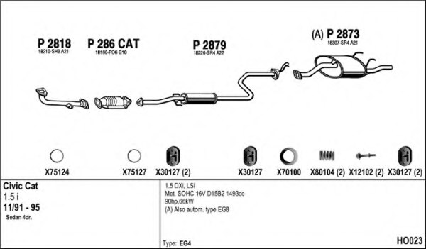 FENNO HO023 Exhaust System